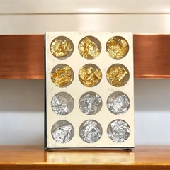 Nhũ giấy vàng bạc set 12 ô
