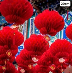 Lồng đèn tổ ong trang trí Tết size 20cm