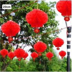 Lồng đèn tổ ong trang trí Tết size 20cm