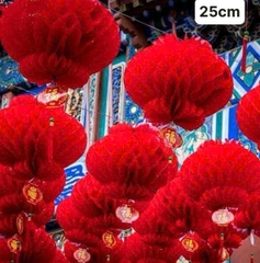 Lồng đèn tổ ong trang trí Tết size 25cm