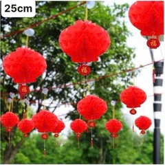 Lồng đèn tổ ong trang trí Tết size 25cm