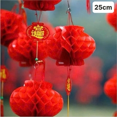 Lồng đèn tổ ong trang trí Tết size 25cm