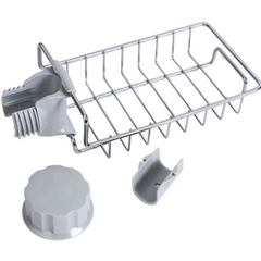 S4. Giá treo khay inox gắn vòi nước rửa chén tiện dụng 17.5x10,5x3,5cm