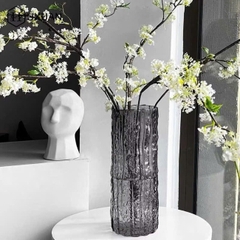 S3. Bình Hoa Trụ Hình Vân Sóng Nước 25x9,5cm
