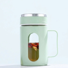 CT4. Ly thủy tinh 2 lớp cách nhiệt có tay cầm + nắp 500ml
