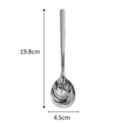 B1. Sét 5 thìa inox cán sần
