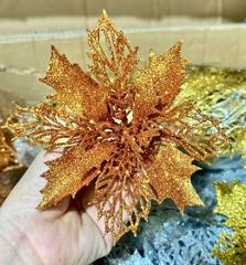 Hoa Trạng Nguyên trang trí phủ kim tuyến lấp lánh size 11 cm