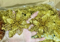 Hoa Trạng Nguyên trang trí phủ kim tuyến lấp lánh size 11 cm