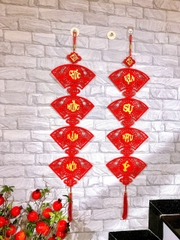 Bịch Cặp Dải Treo Tết Câu Đối Hình Quạt 2025 (100->110cm)