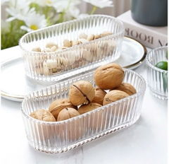 Thố mứt thuỷ tinh bầu dục siêu sangg 17x5x7,5cm