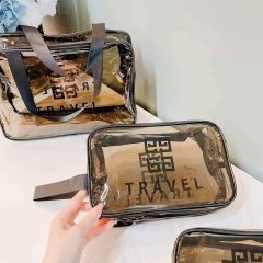 Sét 3 túi nhựa đựng mỹ phẩm trong suốt cao cấp