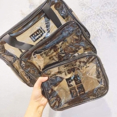Sét 3 túi nhựa đựng mỹ phẩm trong suốt cao cấp
