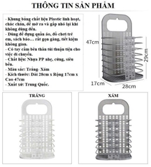 Giỏ treo quần áo treo đồ đa năng gấp gọn tiện lợi 47x28x17 cm