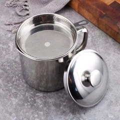 CT2. Ca Lọc Dầu Ăn Inox Hiện Đại - Lọc Cặn Mỡ Tiện Lợi Oil Pot 1.3L