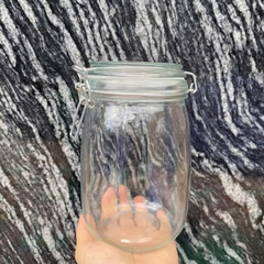 Hũ thuỷ tinh tròn nắp cài 1000ml