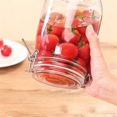 Hũ thuỷ tinh tròn nắp cài 1000ml