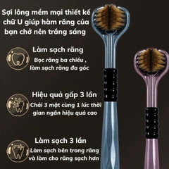 B8. Bàn Chải Đánh Răng 3 Đầu Lông Mềm Hình Chữ V