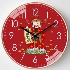 S4. Đồng hồ treo tường hình ông thần tài 20cm