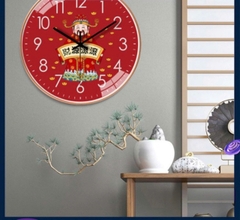 S4. Đồng hồ treo tường hình ông thần tài 20cm