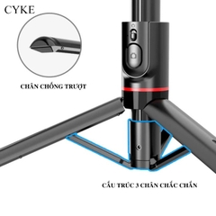 Gậy chụp hình màu đen Tripod Selfie Stick L12 BLT 1060mm