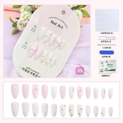 Set 24 móng đính đá kiểu keo