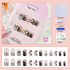 Set 24 móng đính đá kiểu keo