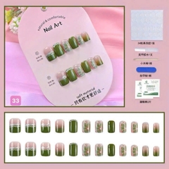 Set 24 móng đính đá kiểu keo
