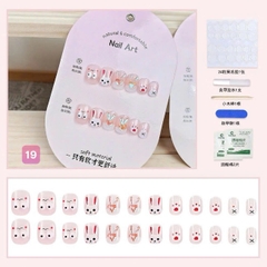 Set 24 móng đính đá kiểu keo