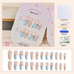 Set 24 móng đính đá kiểu keo