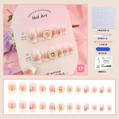 Set 24 móng đính đá kiểu keo