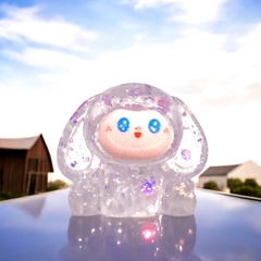 Charm kim tuyến Cún đốm trong suốt dễ thương 3x4cm
