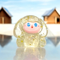 Charm kim tuyến Cún đốm trong suốt dễ thương 3x4cm