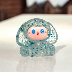 Charm kim tuyến Cún đốm trong suốt dễ thương 3x4cm