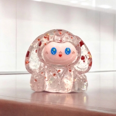 Charm kim tuyến Cún đốm trong suốt dễ thương 3x4cm