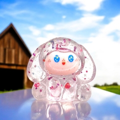 Charm kim tuyến Cún đốm trong suốt dễ thương 3x4cm