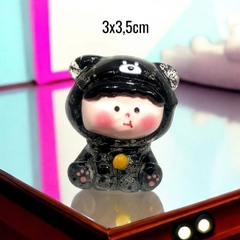 Charm kim tuyến Cún ngồi phát sáng trong suốt dễ thương 3x3,5cm