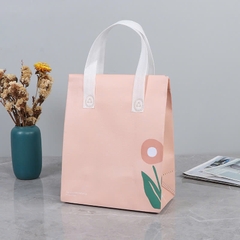 Túi giữ nhiệt 2 lớp miệng gấp họa tiết hoa 21*26*11cm