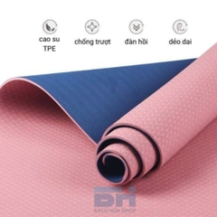 Thảm tập Yoga 2 lớp chống trơn trượt 6mm 183cm x 61cm