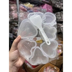 S3T Sét 7 khuôn nhựa mini làm cơm nắm kèm muỗng nhựa