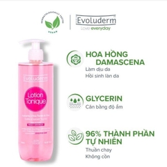 Nước Hoa hồng cho da khô, nhạy cảm Evoluderm 500ml