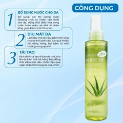 Xịt khoáng Aspasia Moist Up Face Mist Aloe Vera 150ml