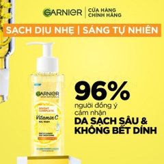 Gel Rửa Mặt Sạch Sâu Dịu Nhẹ Sáng Da Garnier  Bright Complete Vitamin C Gel Wash 120ml