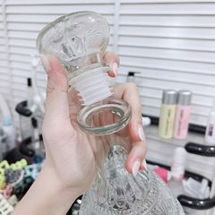 Bình đựng rượu thủy tinh bầu dẹt hoạ tiết