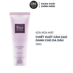 16.10 Sữa rửa mặt  On the body Rice therapy Rice Bran Scrub  Foam Cleanser 150ml