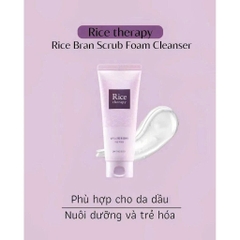 16.10 Sữa rửa mặt  On the body Rice therapy Rice Bran Scrub  Foam Cleanser 150ml