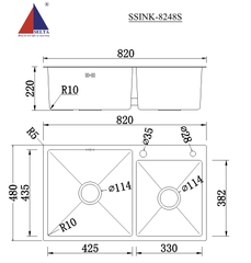 SSINK-8248S Chậu Bếp SUS304