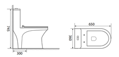 ST-168 Bồn cầu SELTA liền khối