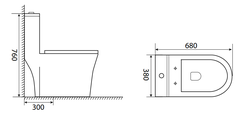 ST-55 Bồn cầu SELTA liền khối