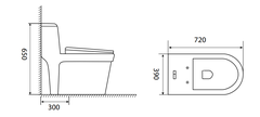 ST-94 Bồn cầu SELTA liền khối