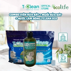Combo 3 sản phẩm (30 Viên- Muối - Nước làm Bóng) T-Clean – Giải Pháp Tối Ưu Cho Máy Rửa Bát